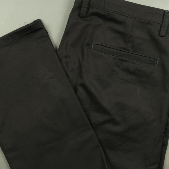 Porsche Design Slim Straight Fit Cotton Stretch Chinos Pants Black Size 34 - Picture 3 of 8